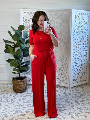 Ready For Anything Jumpsuit - Short Sleeve Option