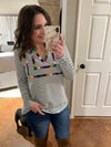 Jonah Embroidered Stripe Top