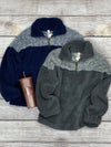 Two Tone Sherpa Quarter Zip Pullover